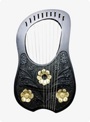 10 Metal String Golden Flower Lyre Harp