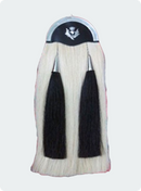 Custom Made Premium Quality Scottish White Horse Hair Kilt Sporran