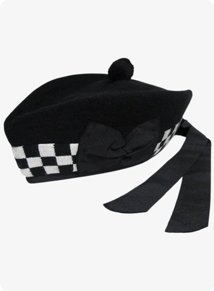 Hand Made Black Glengarry Hat