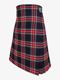 Black Stewart Tartan Kilt Left Side