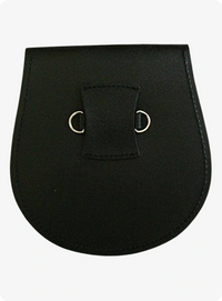 Black  Tassel Three Leather Sporran
