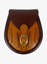 Brown Tan Teardrop Lomond Leather Sporran