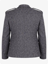 Charcoal blazer on a white background