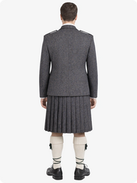 Charcoal Herringbone Tweed Kilt With Charcoal Herringbone Tweed Argyle Jacket Kilt Outfit