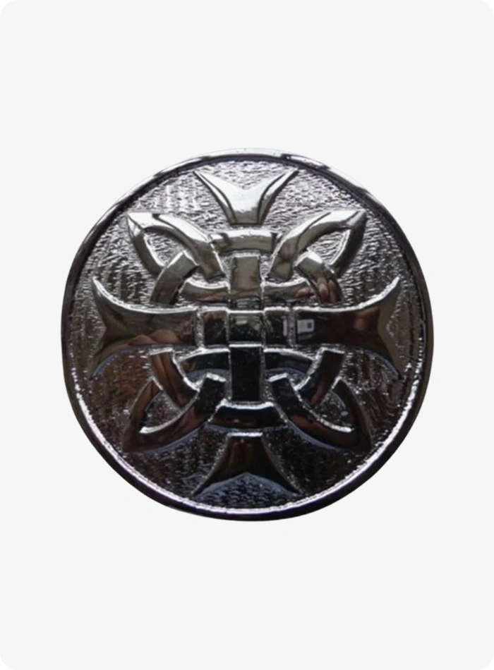 Custom Made Cross Round Men Scottish Kilt Belt Buckle