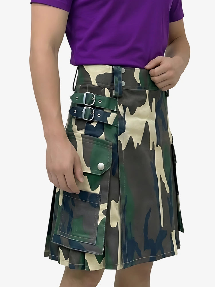 Custom Camo Woodland Kilt
