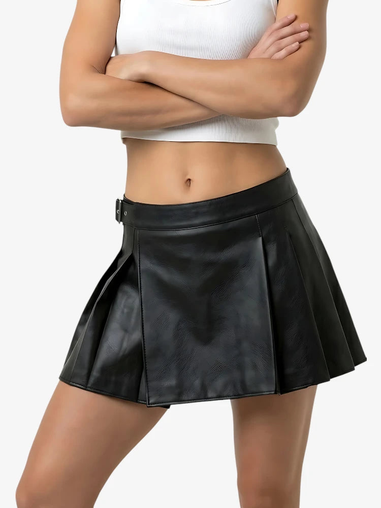 Custom Made Black Women's Leather Kilt
