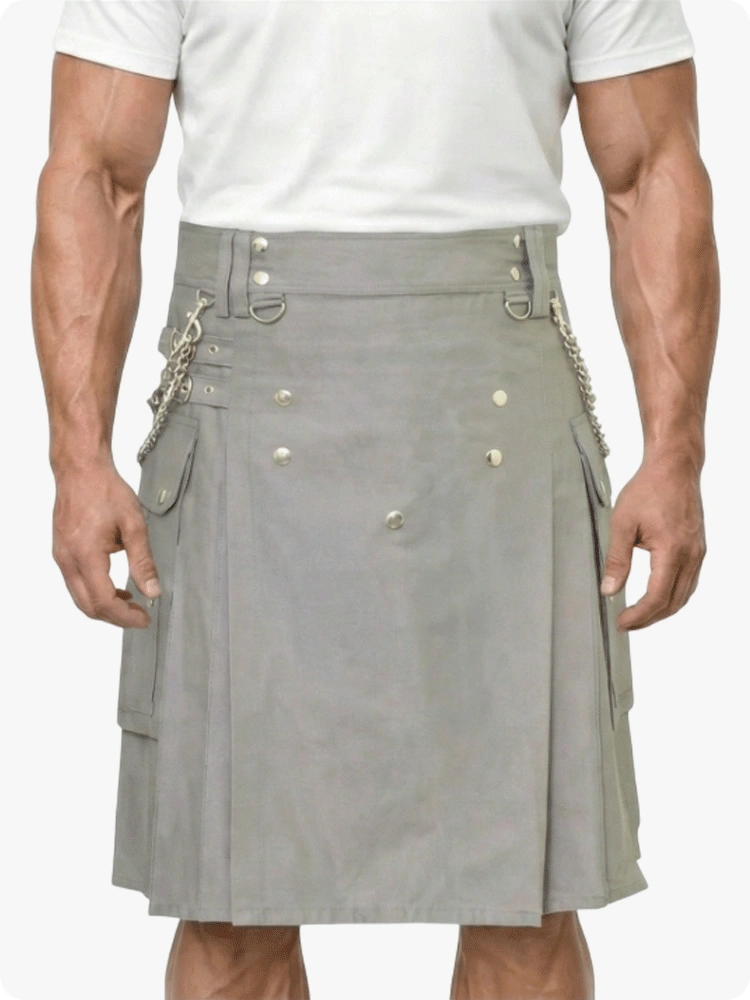 Custom Made Standard Grey Utility Kilt