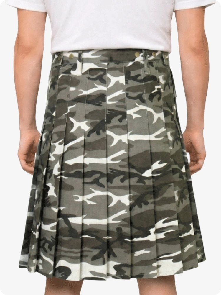 Custom Made Urban Snow Camo Kilt