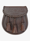 Dark Brown Leather Kilt Sporran