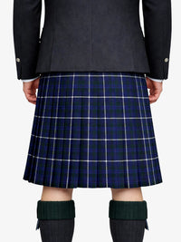 Douglas Blue Tartan Kilt Model Back