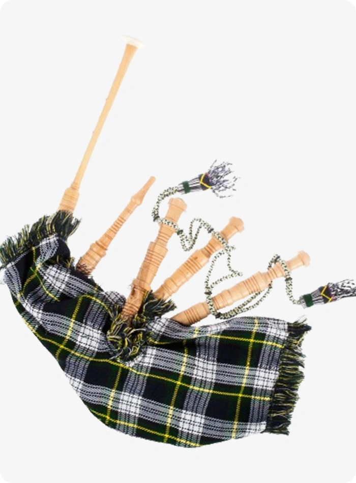 Custom Made Premium Quality Scottish Dress Gordon Tartan Bagpipe