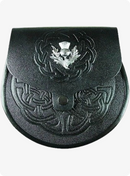 Hand Made Black Leather Day Sporran