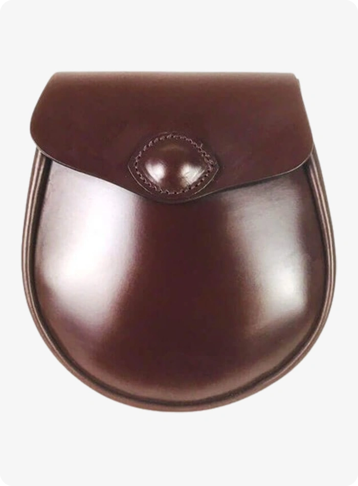 Custom Made Handcrafted Brown Leather Melrose Sporran