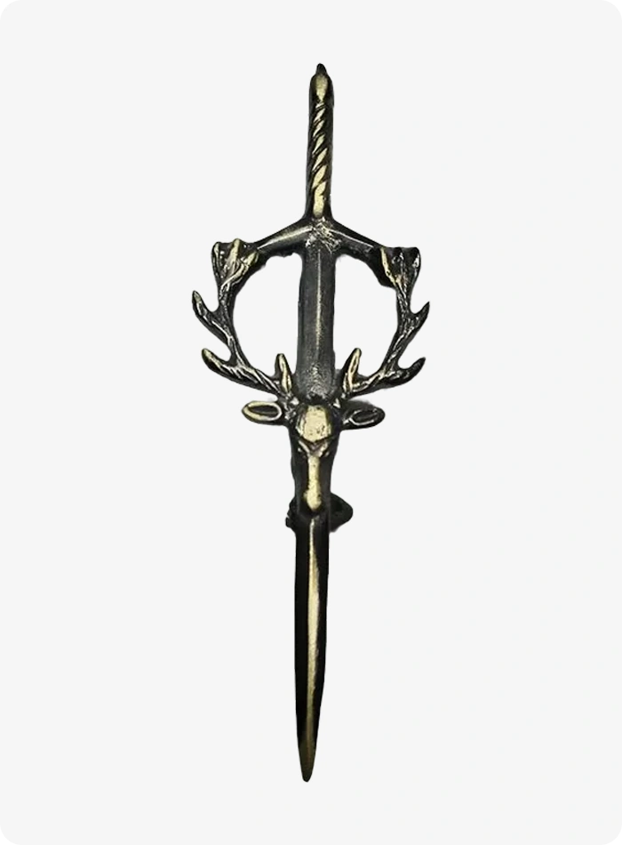 Handmade Head Stag Kilt Pin