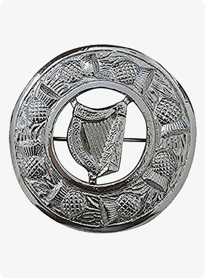 Custom Made Irish Harp kilt Brooch