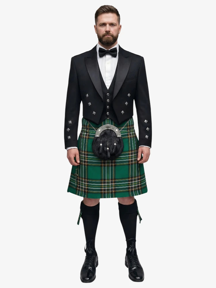 Irish National Tartan Prince Charlie Kilt Outfit
