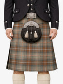 Mackenzie Weathered Tartan Kilt Model Front