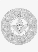Masonic Kilt Fly Plaid Brooch