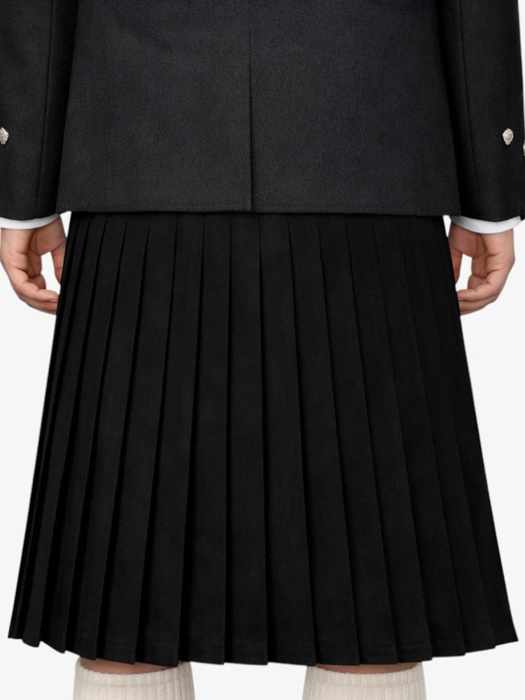 Plain Black Tartan Kilt