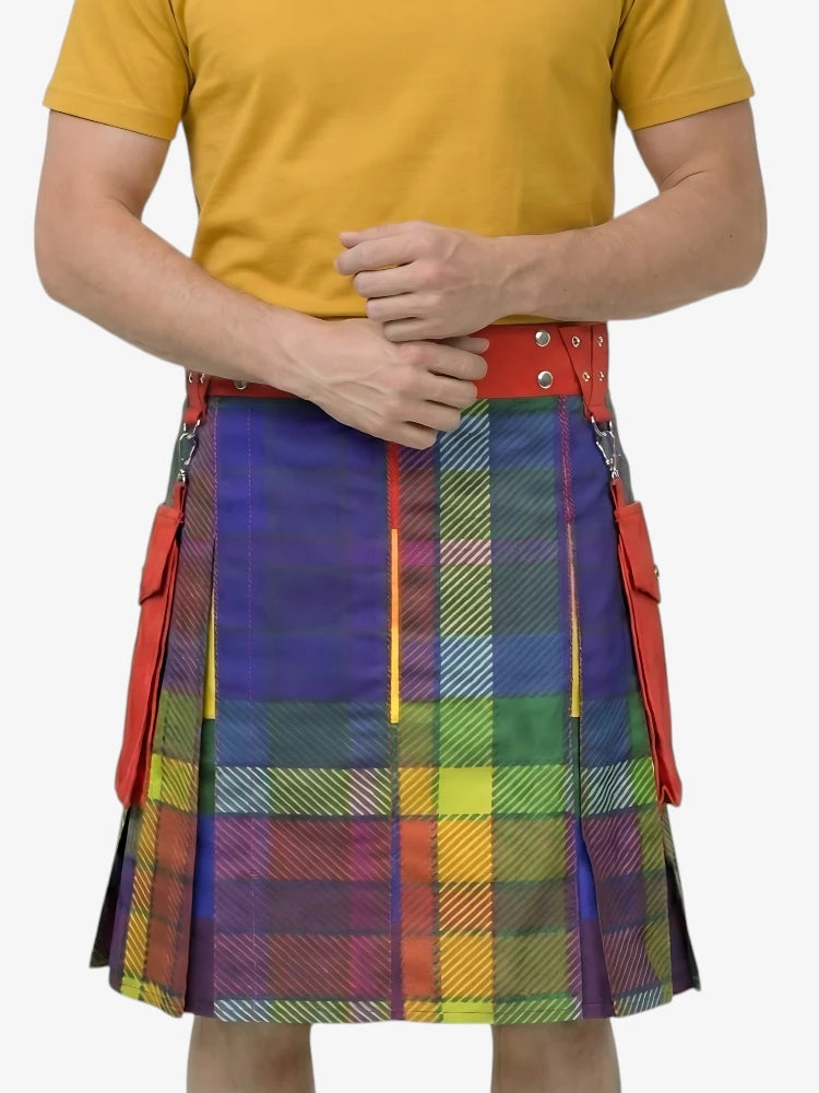 Premium Multicolor Rainbow Kilt