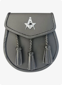 Premium Quality Black Leather Kilt Sporran