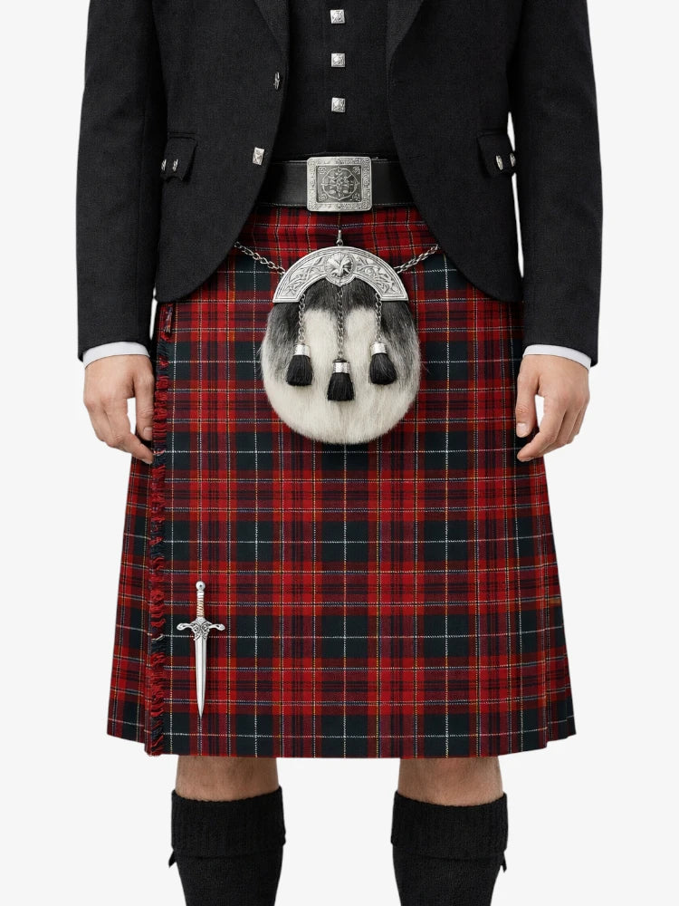 Pride of Wales Tartan Kilt Model Front