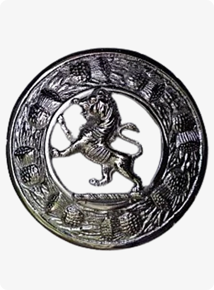 Custom Made Rampant  Lion Kilt Fly Plaid Brooch
