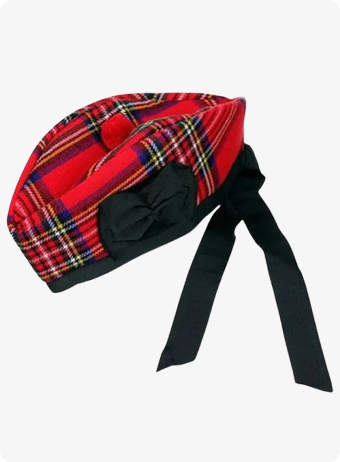 Custom Made Royal Stewart Glengarry Hat