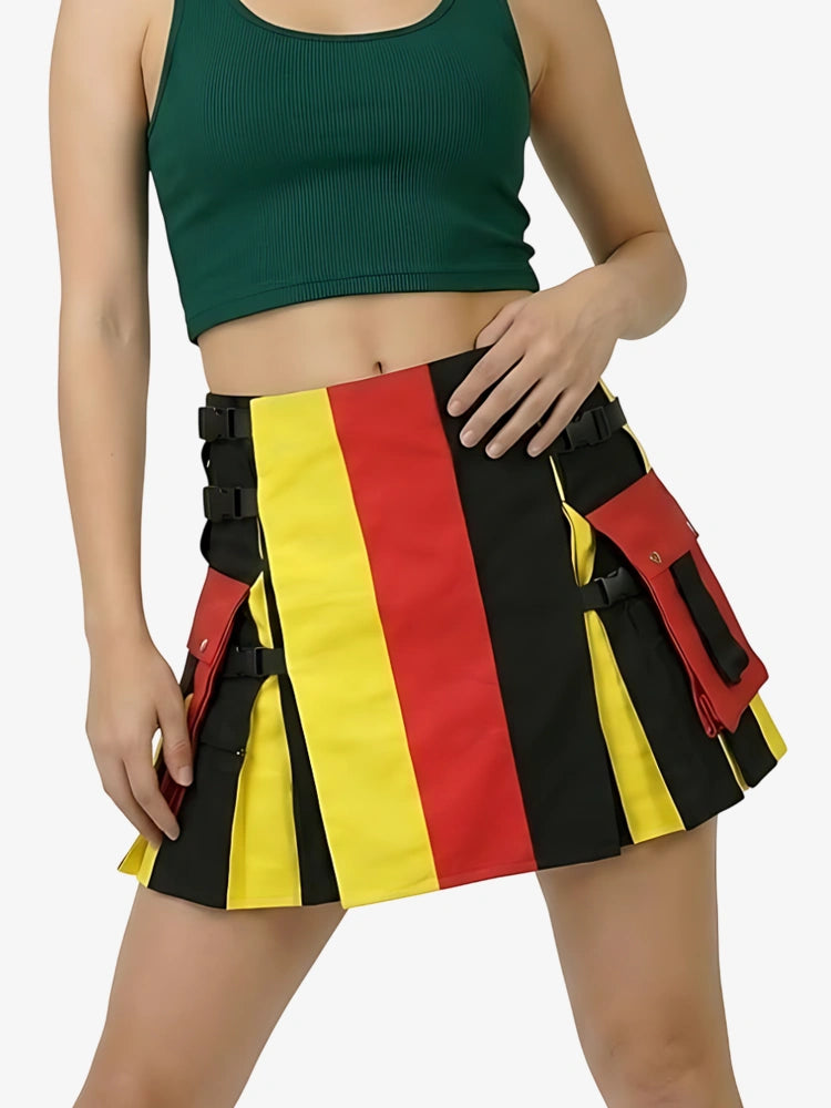 Women German Flag Patriot Utility Kilt